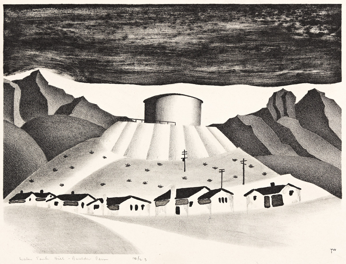 THEO BALLOU WHITE (1902/03-1978) Water Tank Hill— Boulder Dam.